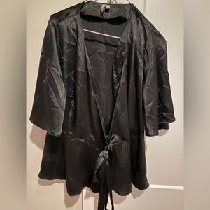 ASOS Black Satin Blouse